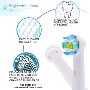 Oral-b EB18-P New Pro 白色 3D, 一套 4 個電動牙刷頭, 可代替明H 房屋