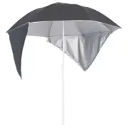 Beach Grass Umbrella With Side Walls UV Resistant Water Outdoor Parasol Sunshade