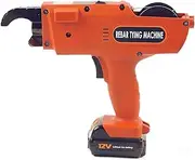 8-34mm Automatic Rebar Tier Tying Machine-Rebar Tier Gun, Rebar Tying Tool w/Pliers + 2 x Batteries, Electric Tier Wire Gun for Steel Bar Rod Tying Binding (Orange)