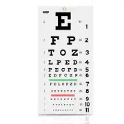 PECULA Eye Chart Snellen Eye Chart Wall Chart Eye Charts for Eye Exams 20 fee...