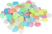 Glow in The Dark Stones Garden Luminous Stones, Luminous Pebbles Pebbles Rocks Colorful Fluorescent for Outdoor Fish Garden Lawn Yard Aquarium Walkway Decor (Mixed Color)
