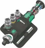 Wera 8009 Zyklop Pocket Set 2 Socket Wrench Set 3/8" Drive Metric 05004281001