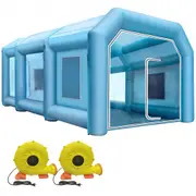 VEVOR Portable Inflatable Paint Booth, 8 x 4 x 3 m Inflatable Spray Booth, Car Paint Tent Air Filter System & 2 Blowers, Upgraded Blow Up Spray Booth