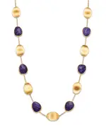 Marco Bicego 18K Yellow Gold Lunaria Color Charoite Collar Necklace, 17