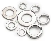 MCFPGFVKNA 200Pcs 304 Stainless Steel Washers Shells Pad Spring Lock Washer M5/M6/M8/M10 Elastic Gasket Flat Washer Assortment Kit Shim