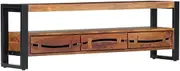 TV Cabinet 140x30x45 cm Solid Acacia Wood TV Stands, TV Furniture