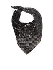 Black Chainmail Scarf Necklace