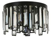 Empire 6 Light Flush Mount in Black