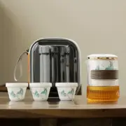 Portable Travel Tea Set Outdoor Camping Bag Kung Fu Tea Pot Gift