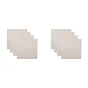 2x 4PK Maxwell & Williams Table Accents Leather-Look Cowhide Coaster 10cm White