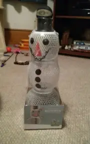 No No Charming Snowman Bird Feeder White Wire Mesh