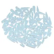Ceramic Mosaic Tile, 500g Teardrop Flower Leaf Tile Mosaic Block, Light Blue
