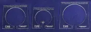 3 Piece Inside Circle Set-B- w/rulers ~1/4" Thick - Long Arm- For 1/2" Foot