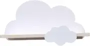 Cloud Shelves, Wood Cloud Wall Shelves with Hook, Cute and Simple Style Wall Shelf for Book Toys Storage Kawaii Room Decor-