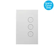 Clipsal Saturn ZEN 3 Gang Grid & Plate White