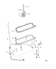 Mercruiser 4.3L Dipstick & Tube Kit. 1997-newer. 860209A1, 861942T6