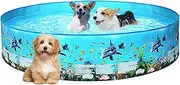 Dog Pool, Large Folding Pool, Pet Pool | Foldable Bathtub for Kids, Non-Inflatable Dog Pool, for Puppies, Medium and Large Dogs