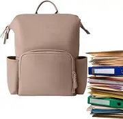 Leather Diaper Backpack for Women | Large Baby Bag - Waterproof PU Leather Diaper Backpack Large Organizing Pouches for Dad