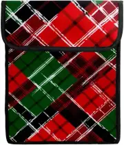 Laptop Bag for Women,Computer Bags for Women,Laptop Bag for Men,Plaid Red Green