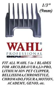 Wahl 1/3" (9mm) Attachment GUIDE 5 in 1 Blade COMB-Li+ Pro,MOTION,FIGURA Clipper