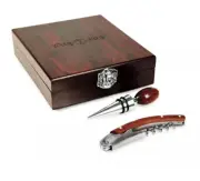 Wine Corkscrew Opener & Stopper Lover Gift Set Wooden Wood Box Set Bar