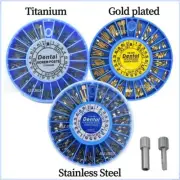 Dental Screw Posts Conical Root Canal Pins Stainless Steel/Titanium/Gold Plated