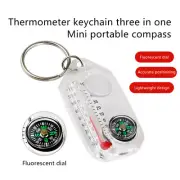 Compass And Thermometers Keychain Survival Mini Size Compass Outdoor Equip.pi