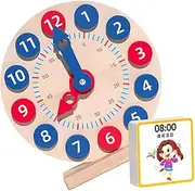 ERINGOGO 1 Set Learning Clock Boy Decoration Play Cute Keychain Tweezers Keychain Sports Wrist Balls Outdoor Color Clock Kaleidoscope Wooden
