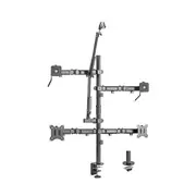 Brateck Dual-Monitor All-in-One Studio Setup Desktop Mount - Black