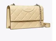 TORY BURCH Fleming quilted leather convertible shoulder crossbody bag -Vanilla