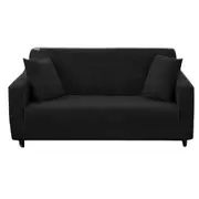 Machine Washable Flexible Sofa Couch Cover Protector Black