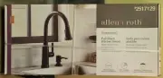 Allen+Roth Evanston 2517129 Black Single Handle Pull-Down Kitchen Faucet New