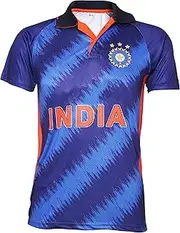 KD Cricket Jersey World Cup 2021 Supporter T-Shirt Cricket Team Uniform - India Plain 44