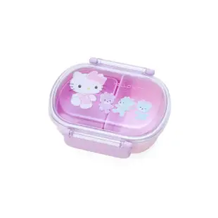 【SANRIO 三麗鷗】可微波橢圓雙扣便當盒 Hello Kitty 小熊(餐具雜貨)