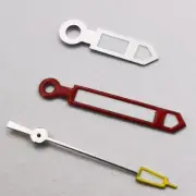 Silver+Red Trim Yellow Second Hand Green Lume Watch Hands Fit NH35 NH36 Movement