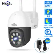 Hiseeu 4MP/5MP PTZ IP Camera Outdoor Security AI Human Detection H.265X Wireless WiFiVideo Surveillance Cameras iCsee