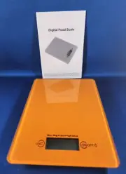 AVON Digital Food Scale Compact Orange Glass Platform NEW