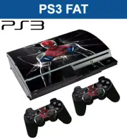 Spider Super Heroes Sticker Skin for PS3 FAT EDITION Wrap Vinyl + Controller
