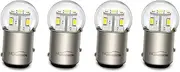 Ruiandsion LED Bulb 1157 12V White BAY15D 2057 2357 7528 3014 12SMD LED Chipsets LED Backup Reverse Brake Tail Lights (Pack of 4)