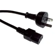 RackPower CM1NC400 10A 3-Pin to C13 Cable - 4m - Black 1mm2 - PVC [CM1NC400]