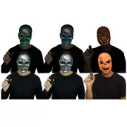 Adult Teen Light Up Scary Skull Pumpkin Glow Purge Halloween Costume Face Mask