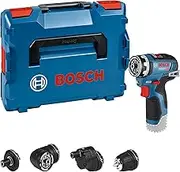 Bosch Professional 12V System GSR 12V-35 FC Cordless Drill/Driver (incl. 4 FlexiClick adapters, excluding Batteries and Charger, in L-BOXX 102) – FlexiClick System