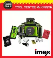 IMEX i66R HORIZONTAL RED BEAM ROTATING LASER LEVEL WITH LRX6 DIGITAL RECEIVER