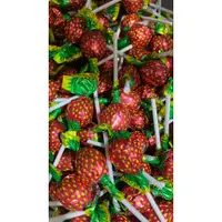 在飛比找蝦皮購物優惠-古早味 兒時回憶 棒棒糖🍭草莓棒棒糖 草莓包裝 喜糖 婚禮小