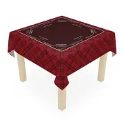 Traditional Red Mahjong Tablecloth