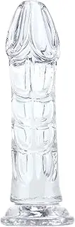 HGDTYRI BDSM Transparent Anal Plug Dildo Glans Monster Penis Anal Dildo with Strong Suction Cup Anal Plug G-Spot Vaginal Sex Toy for Women and Men