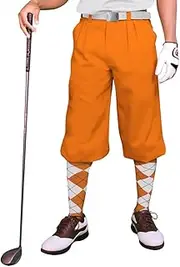 [Golf Knickers] Orange Microfiber (Plus Fours) for Men