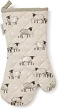 Cooksmart British Designed Oven Gloves | Modern Design Gauntlet Oven Gloves Heat Resistant | Oven Mitt or Baking Gloves Perfect for Modern Kitchens - Highland Sheep
