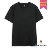 在飛比找momo購物網優惠-【Hush Puppies】男裝 T恤 素色立體填充品牌圓章