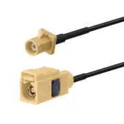 Fakra I Beige Cable 20ft Car In-Dash Head Unit Bluetooth Antenna Extension Cable
